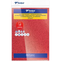 Papir glitter A4 330g pk3 Sadipal Fabriano S0020308 crveni