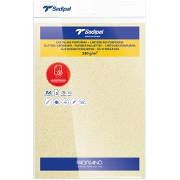 Papir glitter A4 330g pk3 Sadipal Fabriano S0020312 pastelno žuti