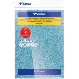 Papir glitter A4 330g pk3 Sadipal Fabriano S0020313 pastelno plavi