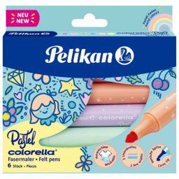Flomaster 6boja karton Jumbo Pastel Colorella Super C411 Pelikan