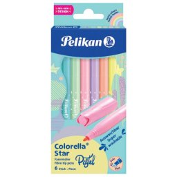 Flomaster školski 6 boja pastel pvc Colorella Pelikan