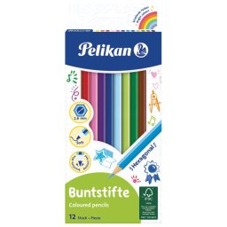 Boje drvene 12 boja Pelikan blister