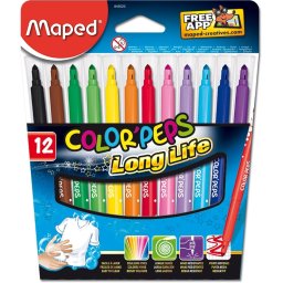 FLOMASTERI MAPED COLOR`PEPS LONG LIFE 1/12