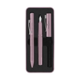 Faber Castell set GRIP Hemijska olovka+Naliv pero M ROSE SHADOWS