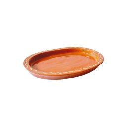 Plato ETNO - ovalni 35x25cm Braon dizajn
