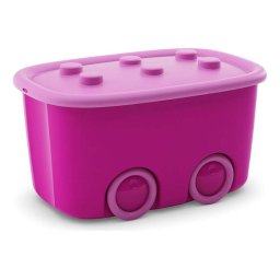 Kutija za igračke sa točkićima Funny Box - Pink