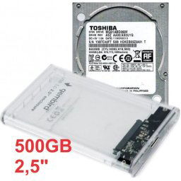HDD 2.5 + USB 3.0 SATA eksterno kuciste * 500GB MQ01ABD050V TOSHIBA / EE2-U3S9-6 (2249)