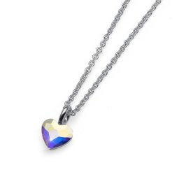 Ženski oliver weber corazina crystal aurora boreale lančić sa swarovski belim kristalnim priveskom ( 11982r.ab )