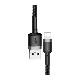 USB kabel Baseus cafule USB iPhone Lightning 2A 3m sivo-crni