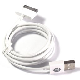 USB kabel Teracell Plus iPhone 4 2A beli 1.2m