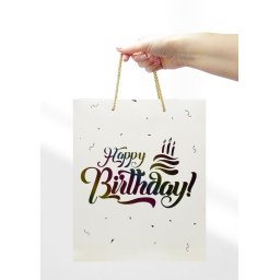 KESA UKRASNA L 26x32x10 OP1723 HAPPY BIRTHDAY HOLOGRAM WY