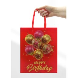 KESA UKRASNA L 26x32x10 OP1734 HAPPY BIRTHDAY BALONI WY