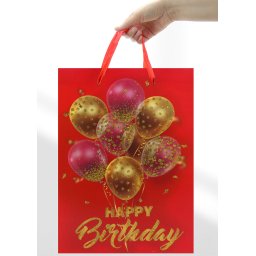 KESA UKRASNA XL 30x41.5x12 OP1735 HAPPY BIRTHDAY BALONI WY