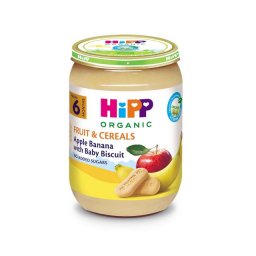 HIPP KAŠICA JABUKA I BANANA SA KEKSOM 190G