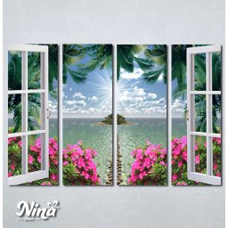 Slike na platnu Pogled kroz prozor Nina450_4