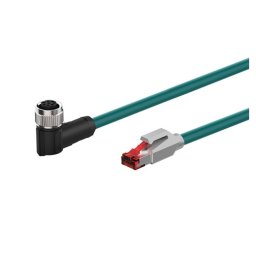 Mrežni kabal C48-2R-A, Ethernet, M12 8-pina/RJ45, ženski-ugaoni, DC 3-žični kabal, l=2m, Autonics