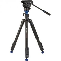 A2883FS4PRO Reverse-Folding Aluminum Travel Tripod with S4Pro Fluid Video Head