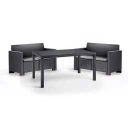 Baštenska garnitura - Duži sto + 2 dvoseda