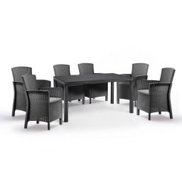 Baštenski set - Duži sto + 6 Lido stolica