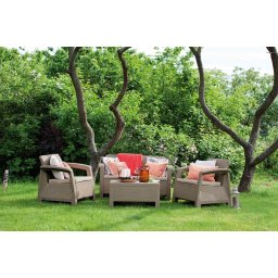Baštenski set Corfu II Pe ratan CU 227640 Curver – Allibert