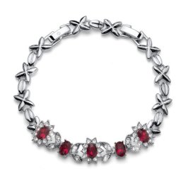 Ženska oliver weber princess siam narukvica sa swarovski crvenim kristalom ( 32248.208 )
