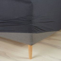 Čaršav žersej 160x200x35cm antracit siva