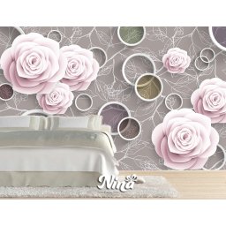 Foto tapet Nezne roze ruze Tapet346