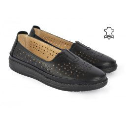 Kožne ženske espadrile 2571CR crne