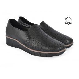 Kožne ženske espadrile 2652CR crne