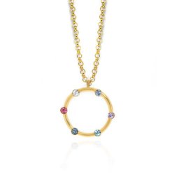 Ženska victoria cruz iris multicolor ogrlica sa swarovski kristalima ( a3559-mdg )