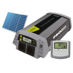 Pretvarač napona Pro-User PSI1000 12V 1000W - Sinusni, 2x SHUKO, displej, 30A PWM regul.