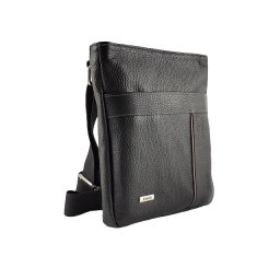 Premium crna kožna muška torbica na rame