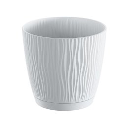 Saksija sa sitnim talasima - bela S449 / 19 cm