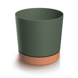 Saksija Tubo PM sa Eko podmetačem - zelena 2411U / 15 cm