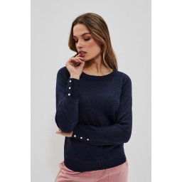 Sweater with metallic thread
