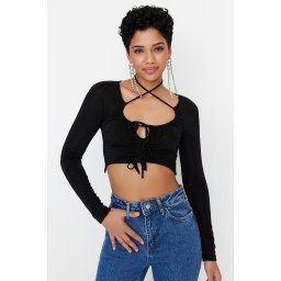 Ženski top Trendyol TPRAW23BZ00092/Black
