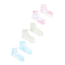 Yoclub Kids's Girls' Ankle Cotton Socks Tie Dye 3-Pack SKS-0091U-0000