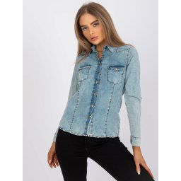 Ženska košulja Fashionhunters i523_RO-KS-GMK-4009.95jasny niebieski