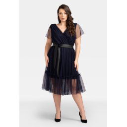 Karko Woman's Dress SA705 Navy Blue