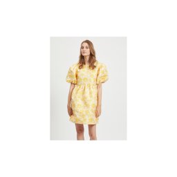 Yellow Floral Balloon Dress VILA Marito - Women
