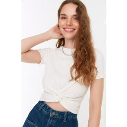 Ženski crop top Trendyol Anthracite