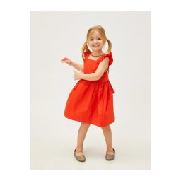Koton Straps Midi Sleeveless Ruffle Cotton Cotton Dress
