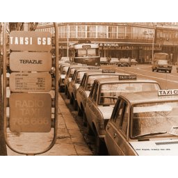 Stari Beograd, taxi terazije 1973.,.dimenzije slike: 30x40cm i 40x50 cm