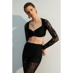 Trendyol Limited Edition Black Lace Detailed Bustier