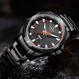 Naviforce 9161 black muški sat sa metalnom narukvicom