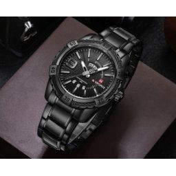 Naviforce 9117M Black muški sat sa metalnom narukvicom