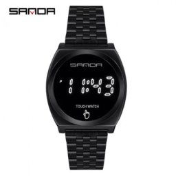 Sanda 8012 black ženski sat sa metalnom narukvicom