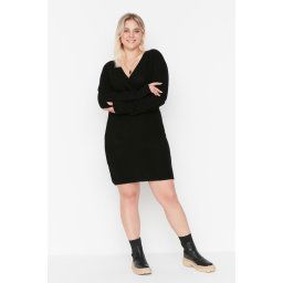 Trendyol Curve Black Knit Dress