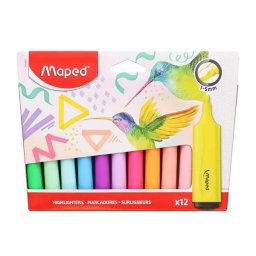 MAPED text marker FLUO PEP'S 1/12 set