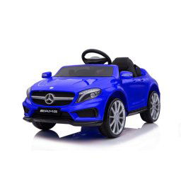 Mercedes GLA 45 AMG Licencirani auto za decu na akumulator sa kožnim sedištem i mekim gumama - Plavi